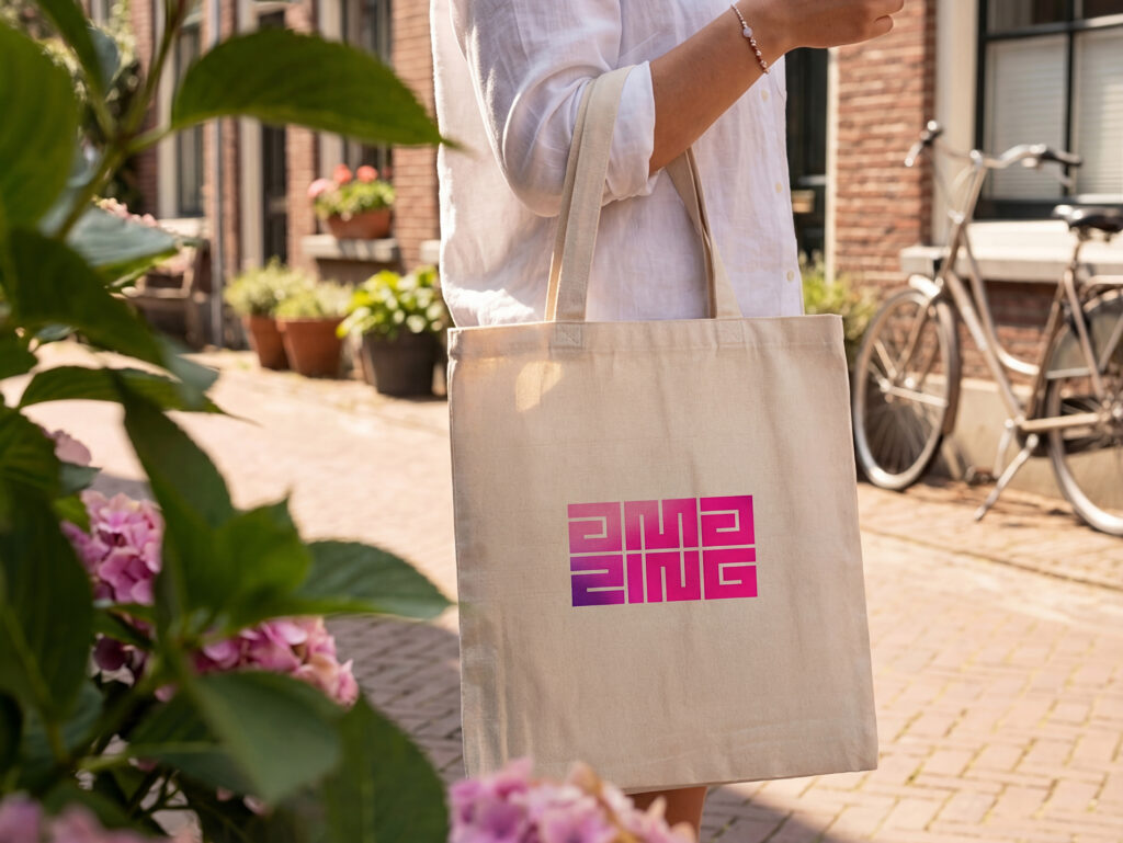 Canvas tas met het Amazing logo